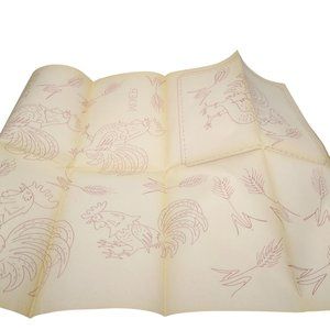 Vintage Artex Country Kitchen Transfer Patterns, MCM Rooster Wheat 2200H Iron On